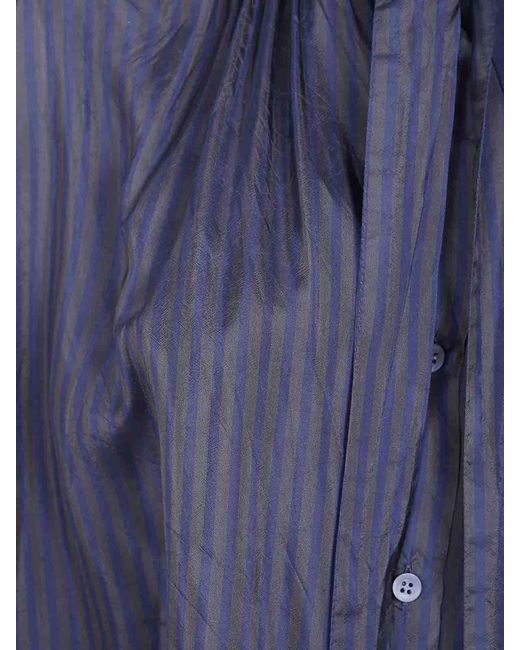 Dries Van Noten Blue Cenvy Stripe Shirt