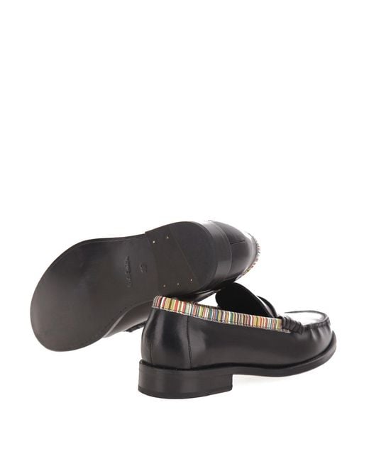 Paul Smith Black Cassini Signature Stripe Loafers