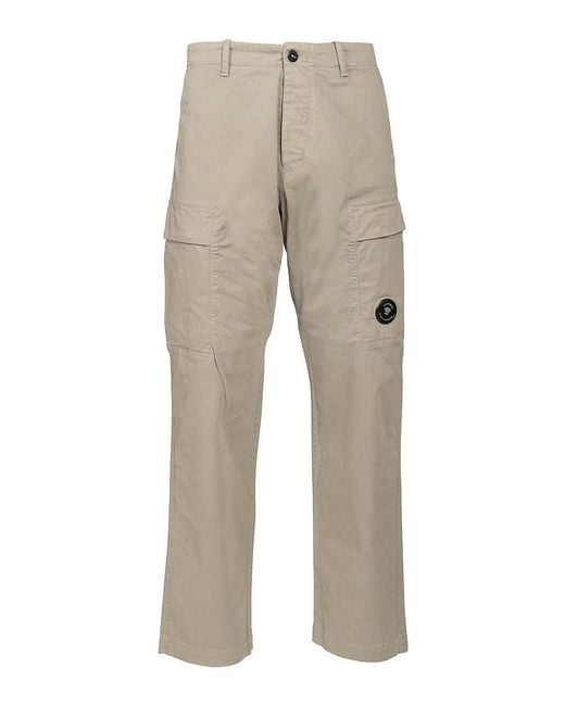 C P Company Natural Cargo Pants for men