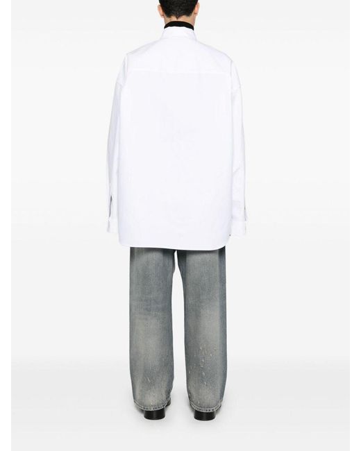 Balenciaga White Oversized Cotton Shirt
