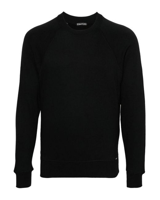 Tom Ford Black Knit Crew Neck Sweater for men