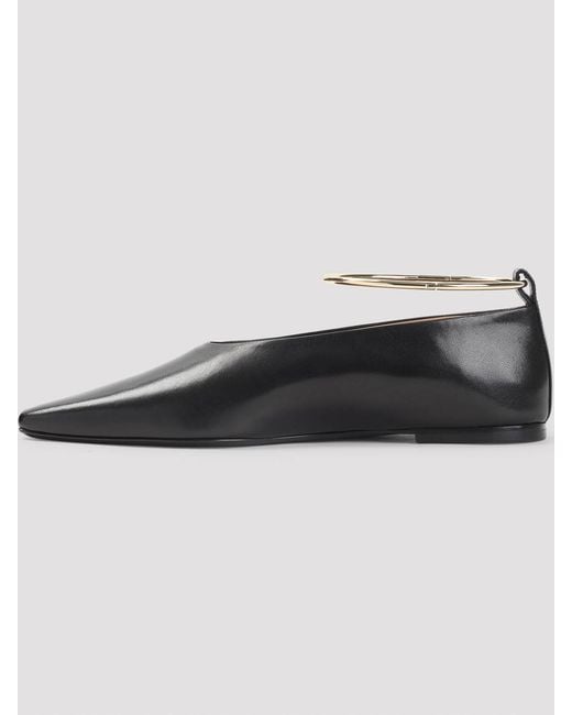 Jil Sander Black Ring Ballerina