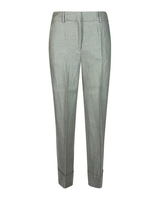 Incotex Green Arlys Linen Straight Lapel