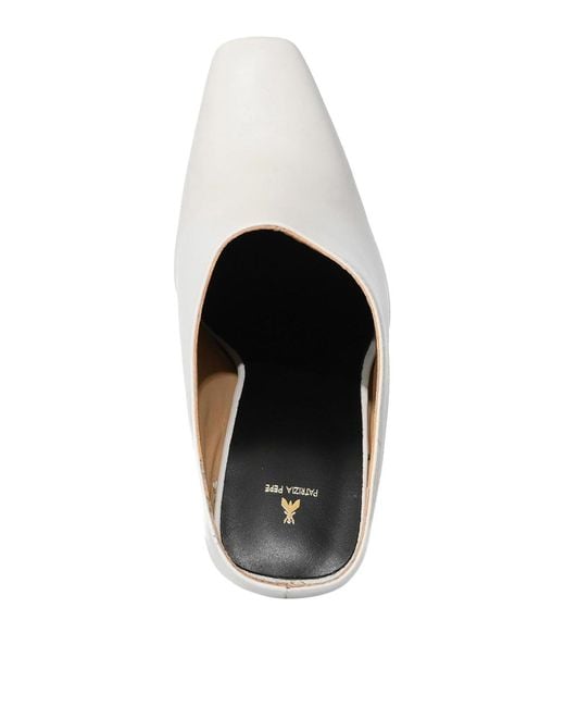 Patrizia Pepe White Leather Mules