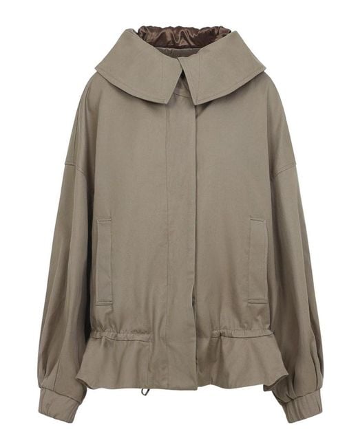 Dries Van Noten Brown Villas Oversized Twill Bomber Jacket