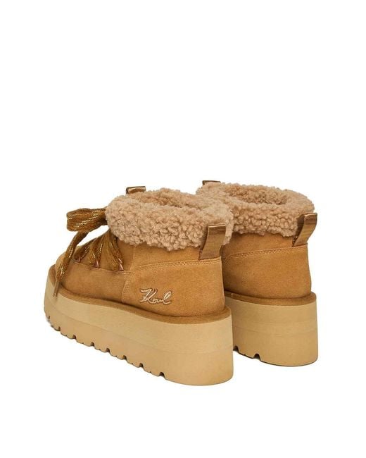 Karl Lagerfeld Brown Skylar Lo Pull On Boot