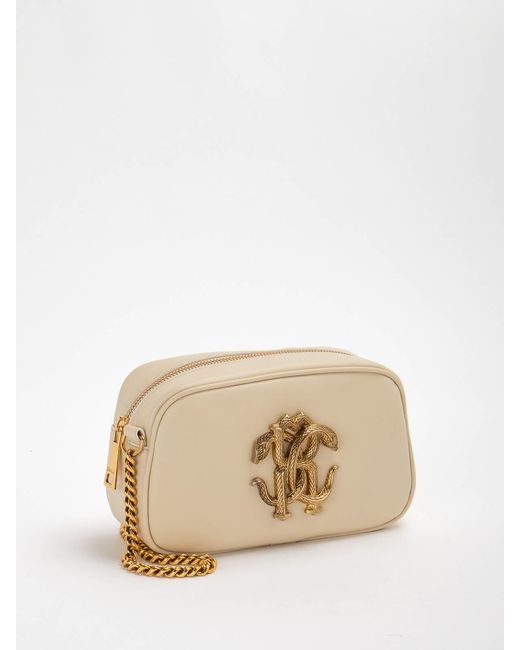 Roberto Cavalli Natural Shoulder Bag