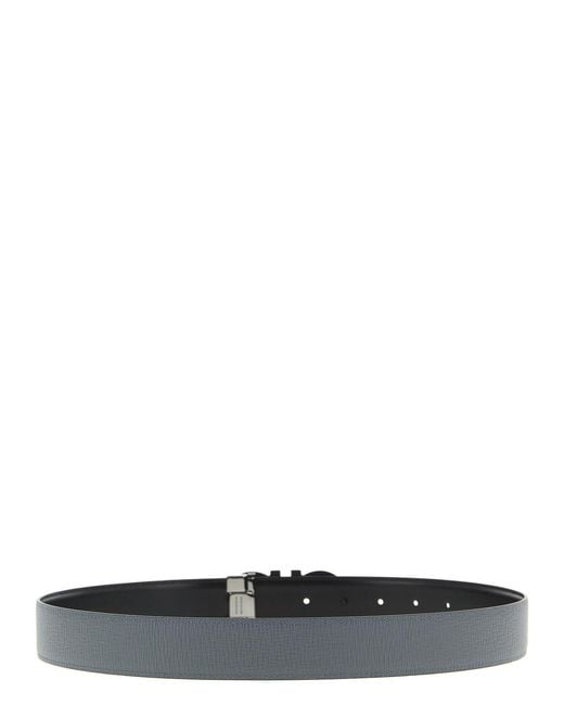 Ferragamo White Reversible Belt for men