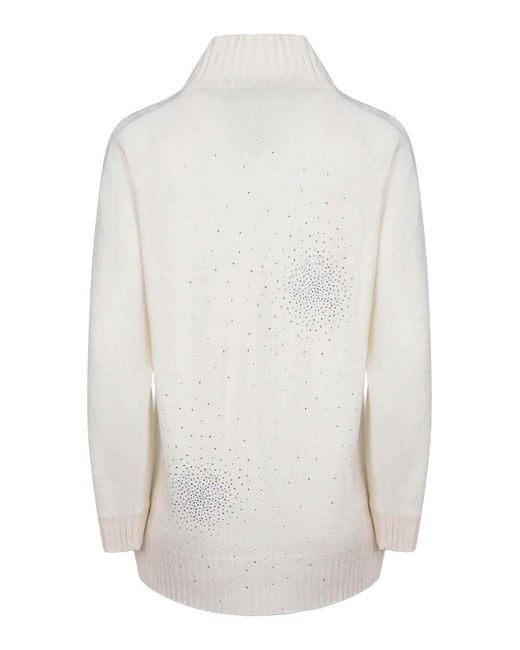 GIUSEPPE DI MORABITO White Dress Made Of A Wool And Cashmere Blend