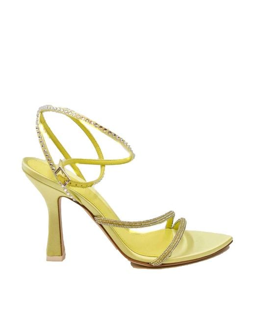 3Juin Metallic Leather Sandals