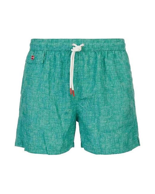 Kiton Green Swimsuit for men