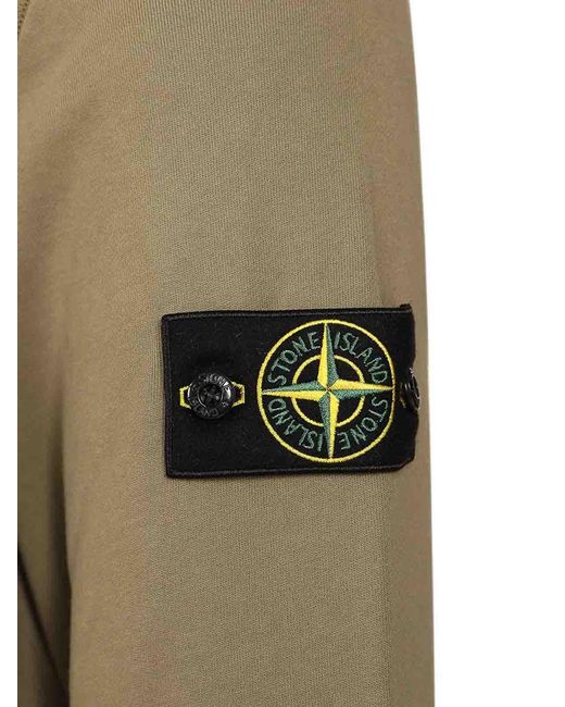 Stone Island Green Organic Cotton Sweatshirt for men