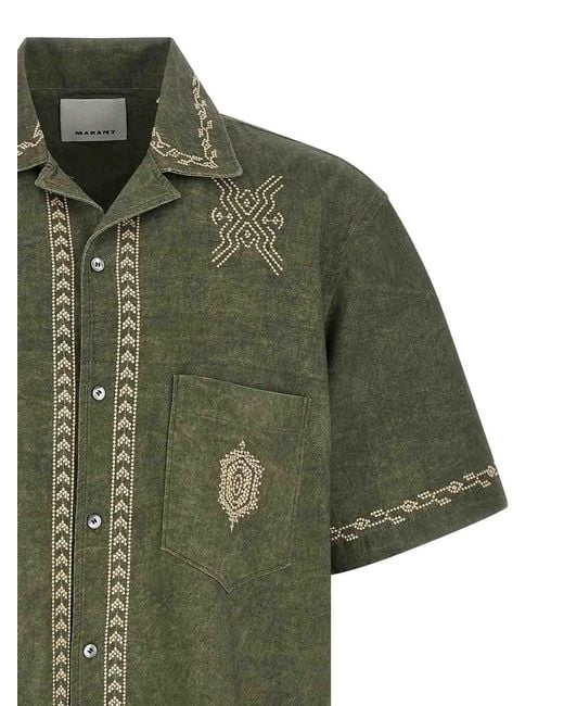 Isabel Marant Green Zekim Shirt for men