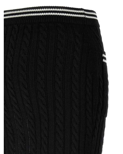 Alessandra Rich Black Braided Skirt