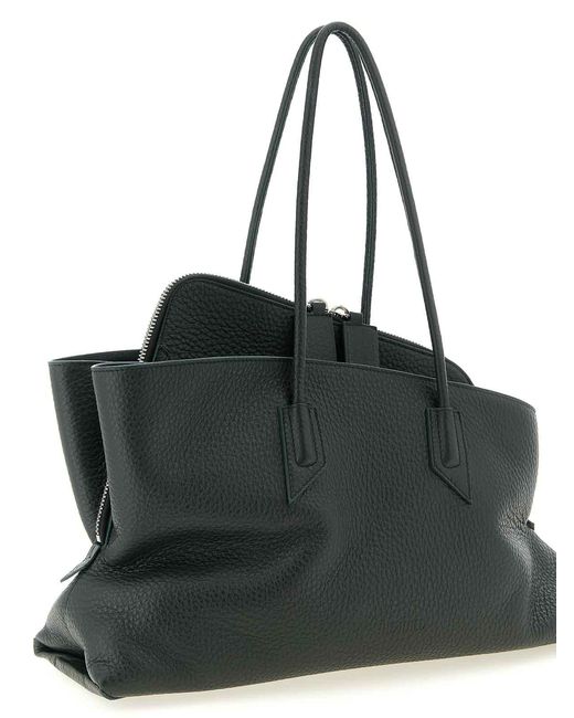 The Attico Black La Passeggiata Medium Shoulder Bag