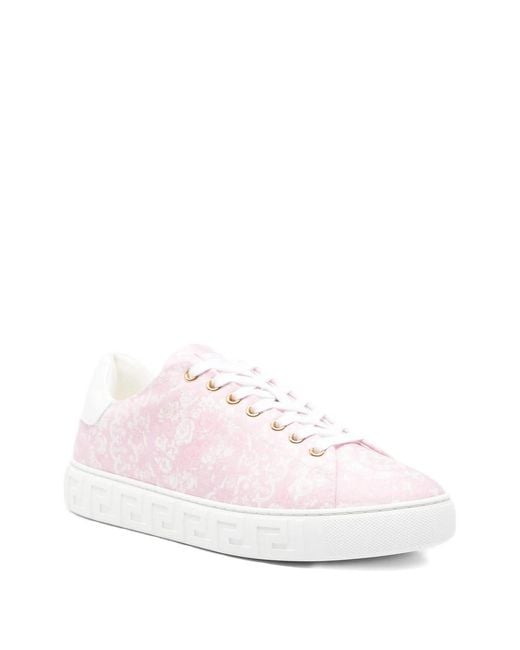 Versace Pink Baroque Greca Sneaker