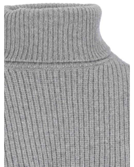 Stella McCartney Gray Wool And Cashmere Cape
