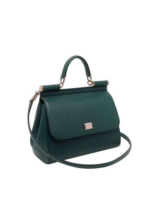 Dolce & Gabbana Green Large Sicily Handbag