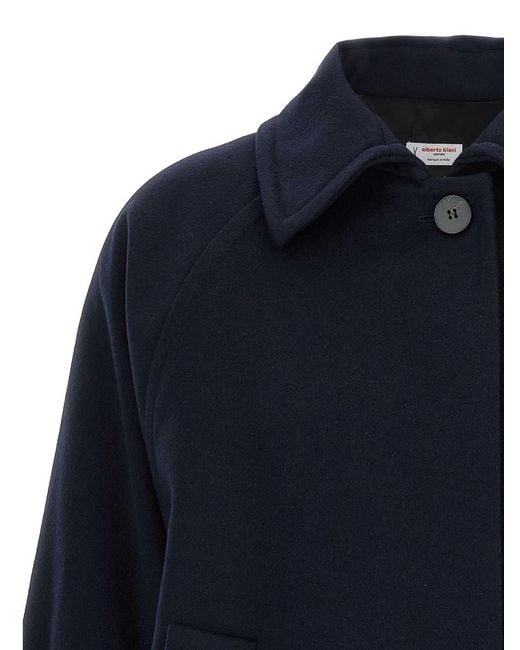 Alberto Biani Blue Caban Coat
