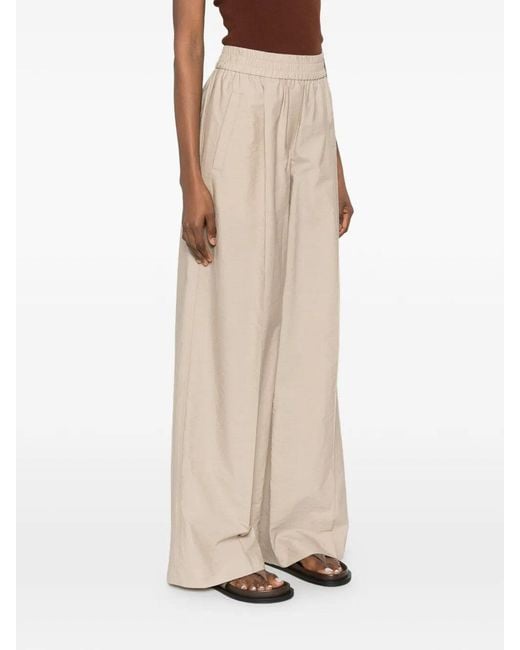 Brunello Cucinelli White Elasticated Trousers