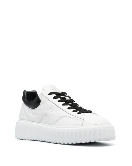 Hogan White H-stripes Low-top Sneakers for men