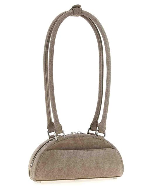 Self-Portrait White Suede Mini With Charm Shoulder Bag