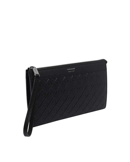 Custodia Con Monogramma di Ferragamo in Black da Uomo