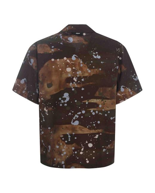 MSGM Brown Cotton Shirt for men