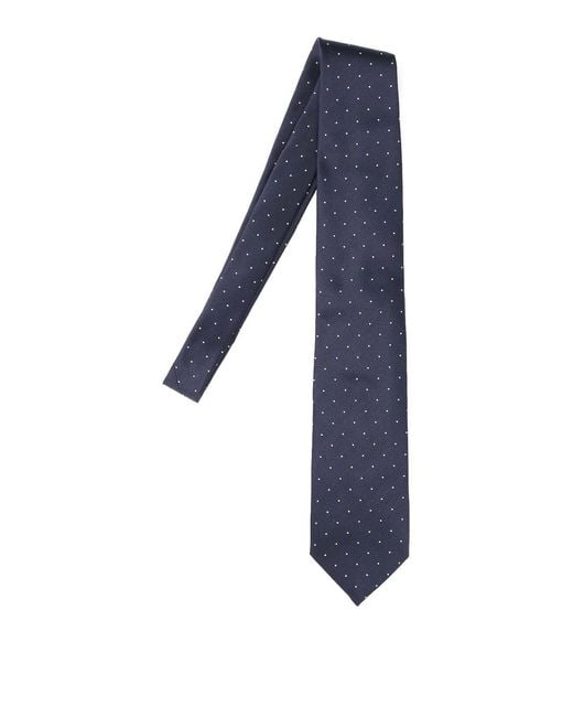 Tom Ford Blue Polka Dot Tie for men