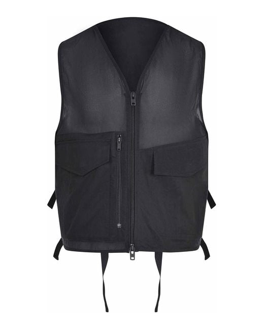 Y-3 Black Vest Made Of Nylon for men