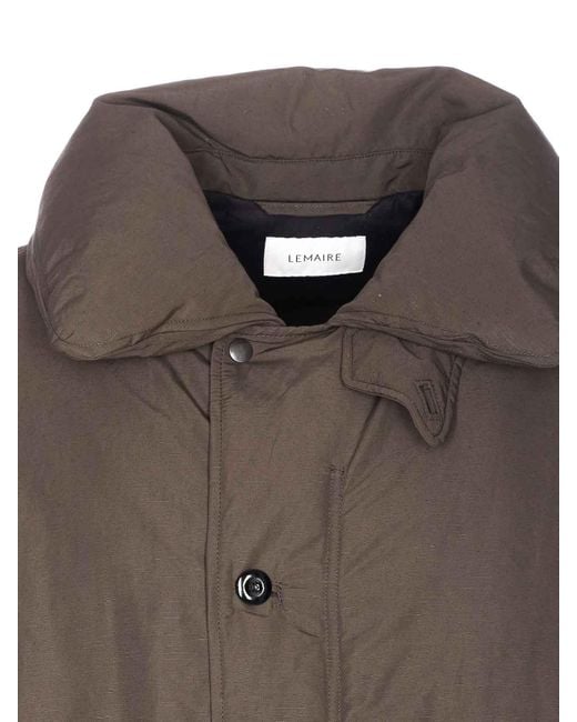 Lemaire Brown Dark Espress Puffer Blouson for men