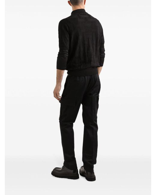 Dolce & Gabbana Black Silk Polo for men