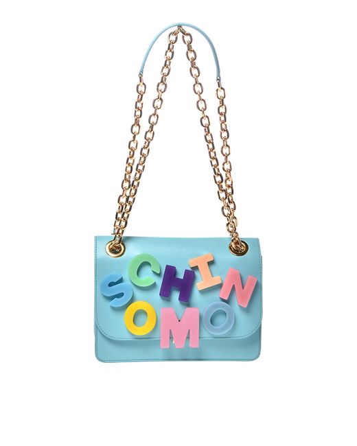 Moschino Blue Baby Letters Bag for men