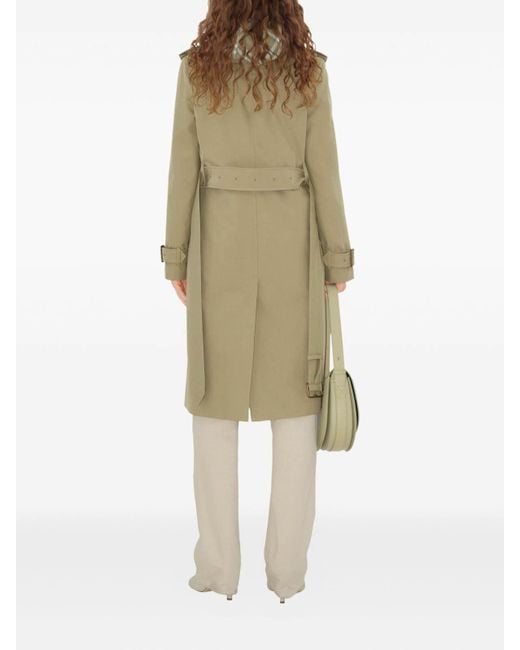 Burberry Natural Gabardine Long Trench Coat