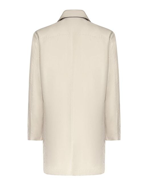 Fay White Technical Poplin Morning Coat for men