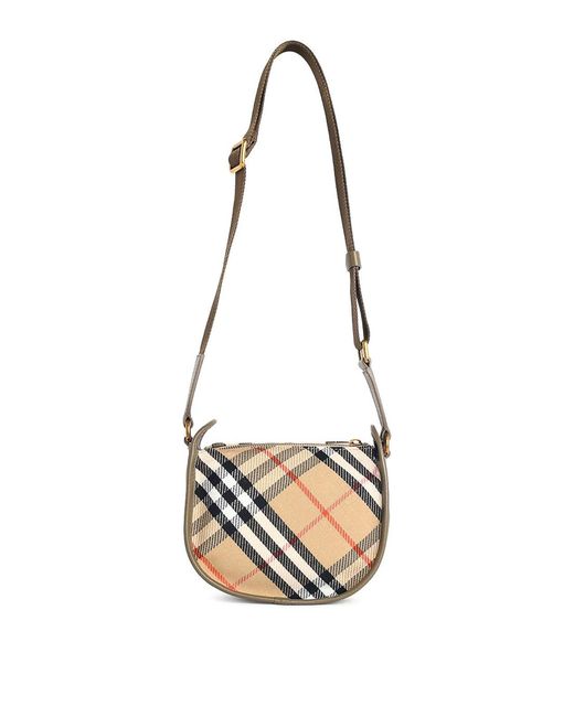 Burberry White B Clip Mini Messenger Bag