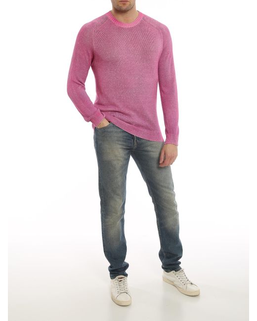 Malo Pink Crew Neck Pull for men