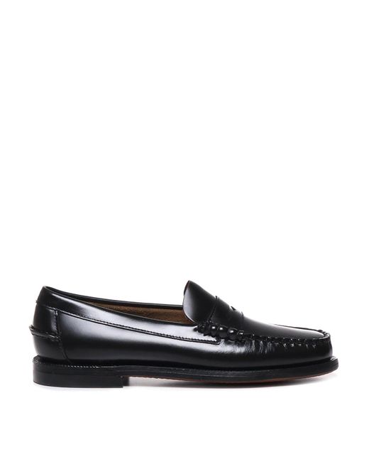 Sebago Black Classic Dan Loafers In Soft Leather for men