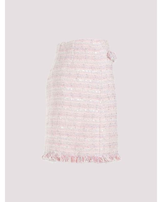 Giambattista Valli Pink Boucle Mini Skirt