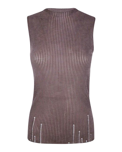 Uma Wang Brown Sleeveless Sweater
