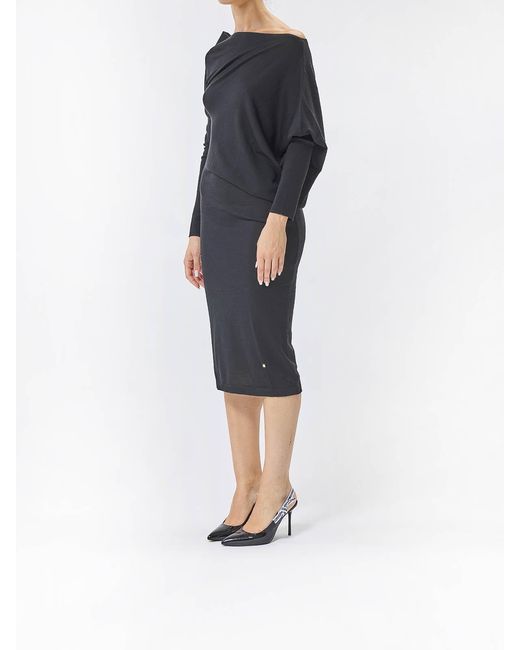 Moschino Black Asymmetric Dress