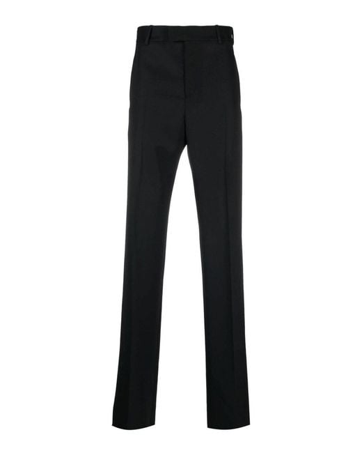 McQueen Black Double Dart Pants for men