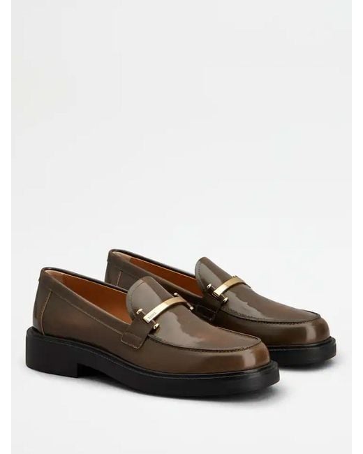 Tod's Brown Leather Moccasins