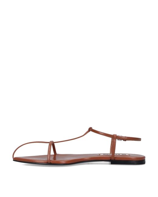 Jil Sander Brown Leather Sandals