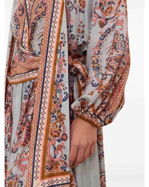 Zimmermann White Aster Tie Neck Blouse