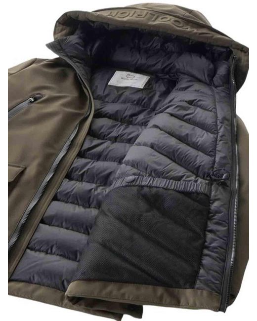 Woolrich Gray Soft Shell Parka for men