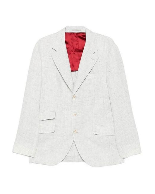 Brunello Cucinelli White Leisure Suit for men