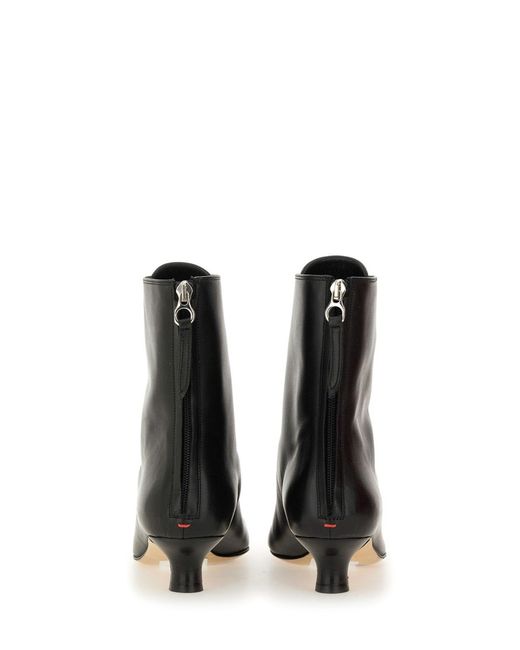 Aeyde Black Lace-Up Boot Trixi