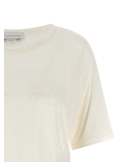 Stella McCartney White Beads Embroidery T-Shirt