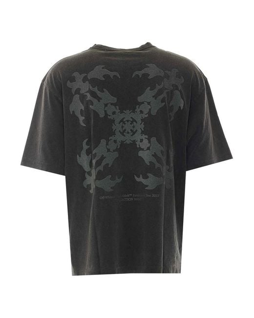 Off-White c/o Virgil Abloh Black Rugs Arrow Skate T-Shirt for men